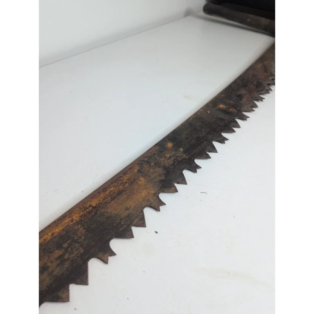 Vintage Antique Two Man Logging Timber Crosscut Saw 66'' Long Blade
